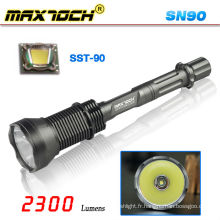 Maxtoch SN90 3 * 18650 SST-90 plus brillants Rechargeable LED torche de chasse